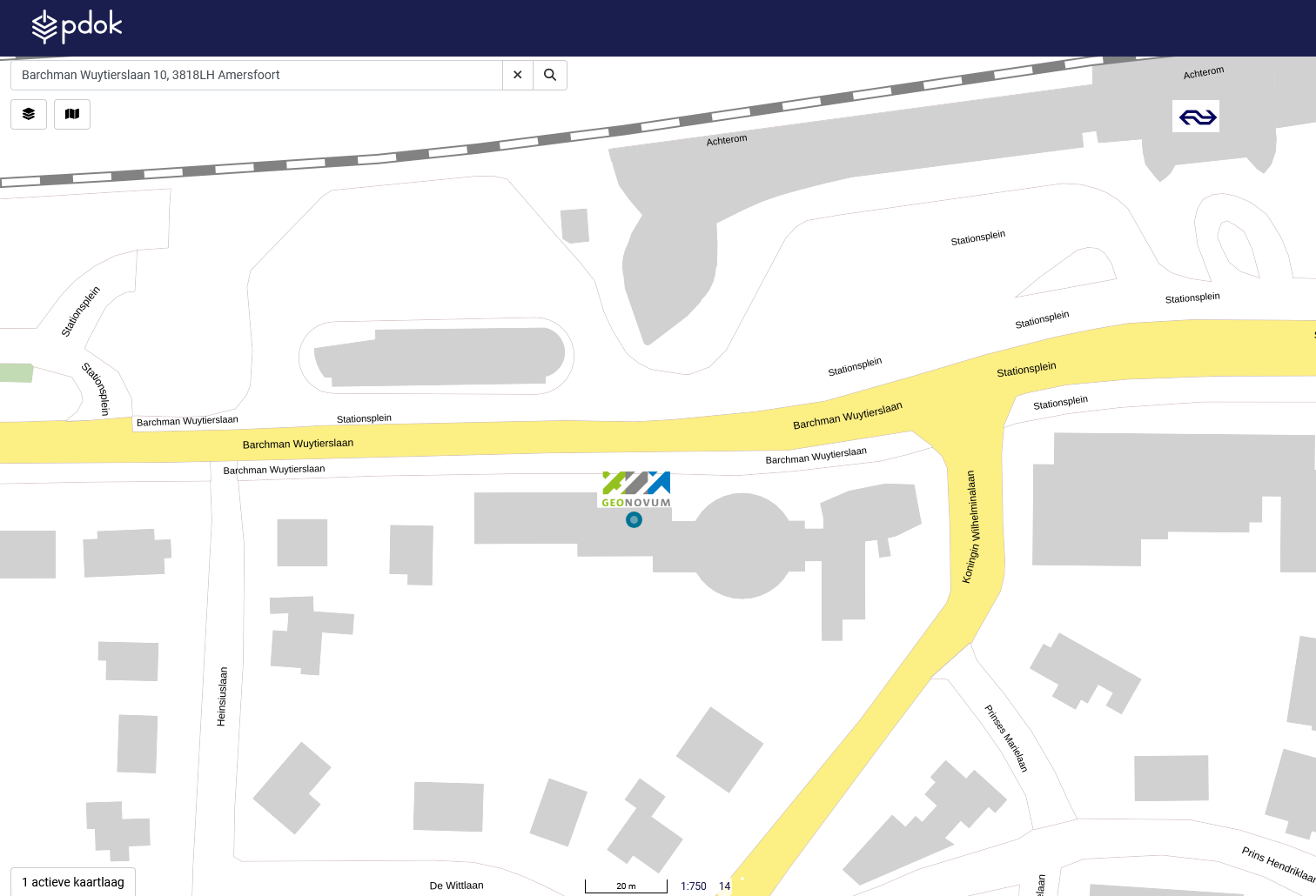 kaartbeeld locatie Barchman Wuytierslaan