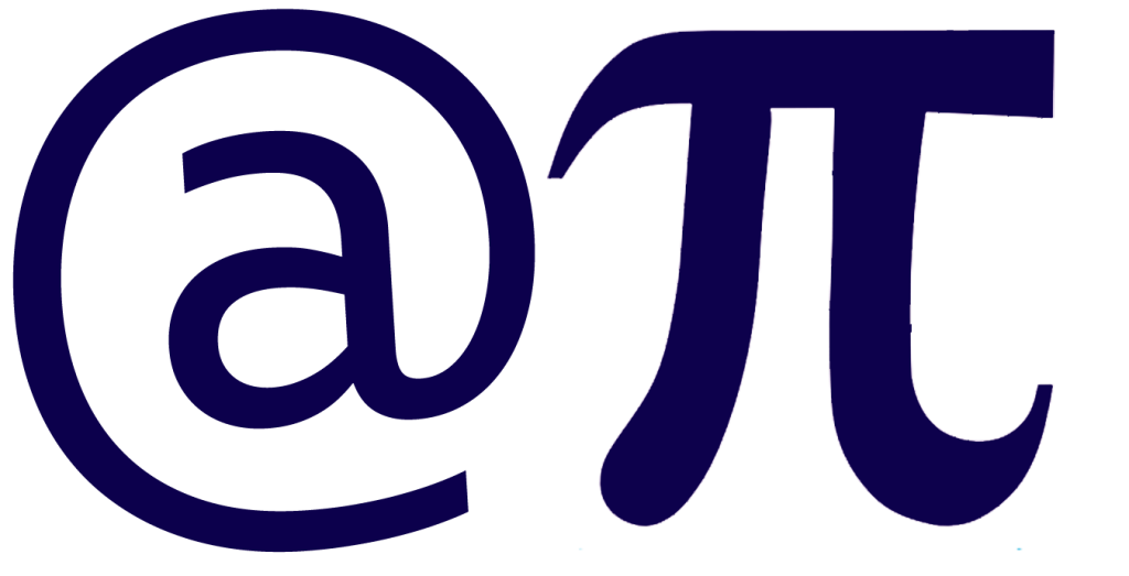 afbeelding van beeldmerk met een apestaart en een Pi symbool