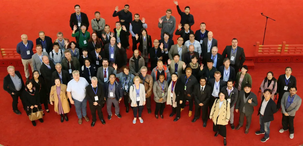 ISO/TC 211 Geographic information/Geomatics. Group photo taken at the Hubei Provincial Museum in Wuhan, November 2018. (Source TC 211)