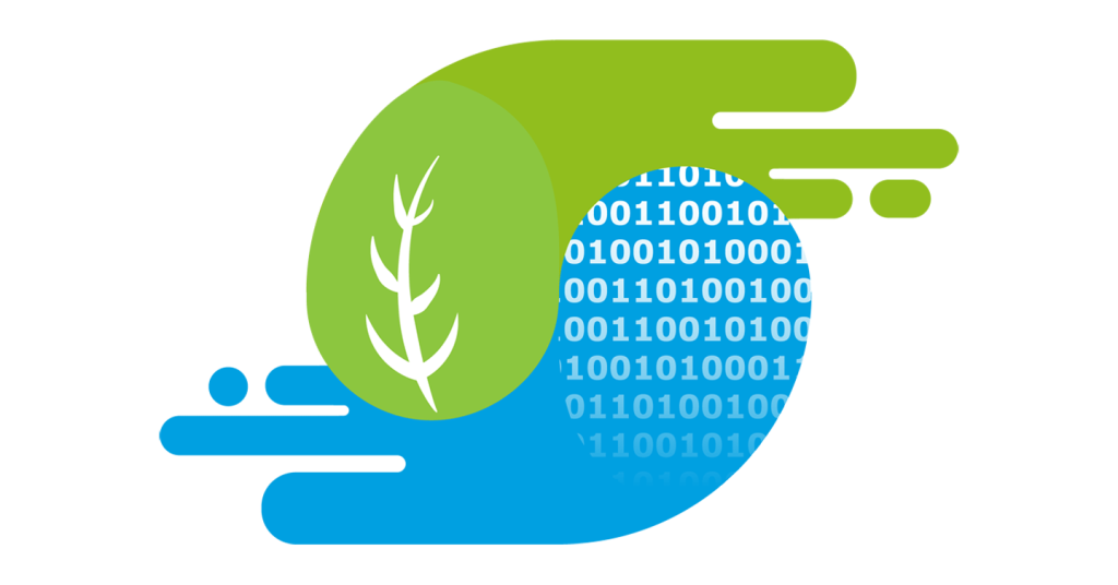 illustratie geent op yinyang met natuur en data