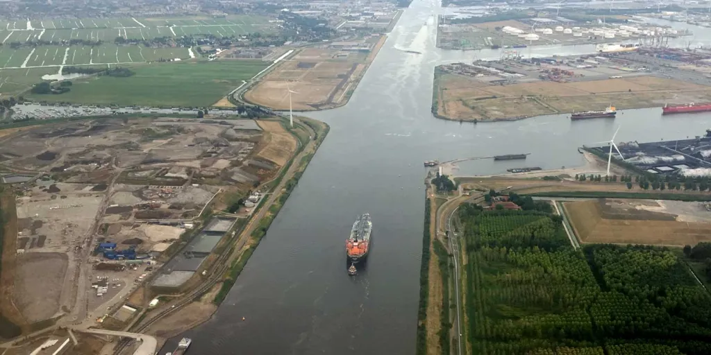 luchtfoto havengebied